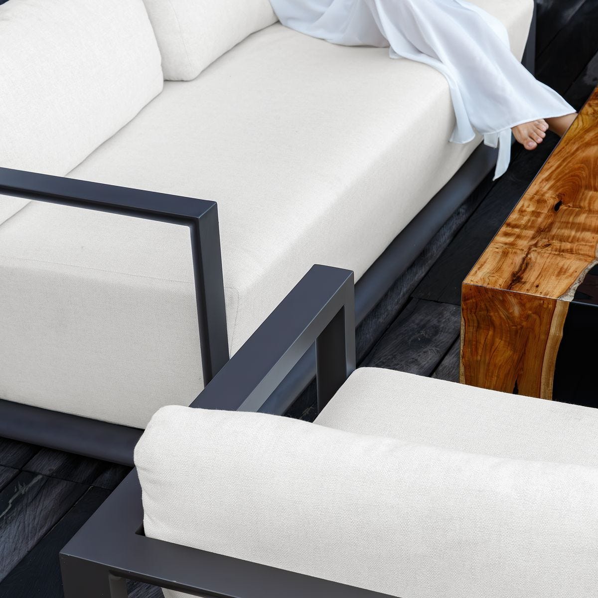 Remsen Outdoor Lounge Chair, Java Black/Oyster - perfect for casual unwinding | Image 13 | InSTYLE Home & Rugs