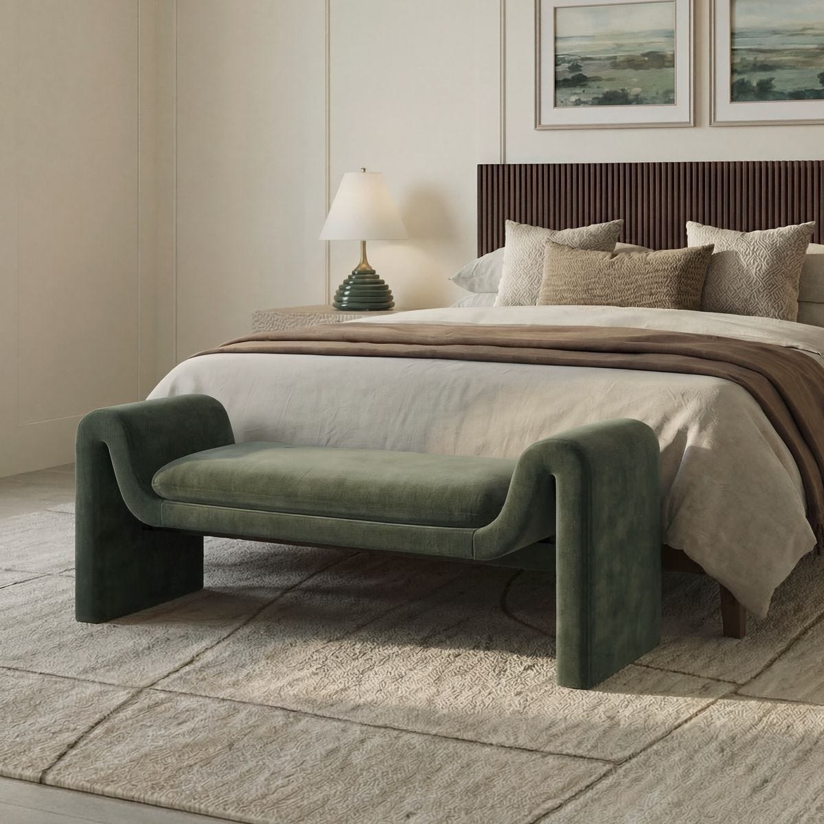 Manson Bench, Moss - perfect for entryways or patios | Image 1 | InSTYLE Home & Rugs