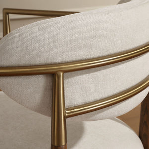 Moxie Dining Arm Chair, Walnut - comfortable seating for dining and office spaces | Image 3 | InSTYLE Home & Rugs