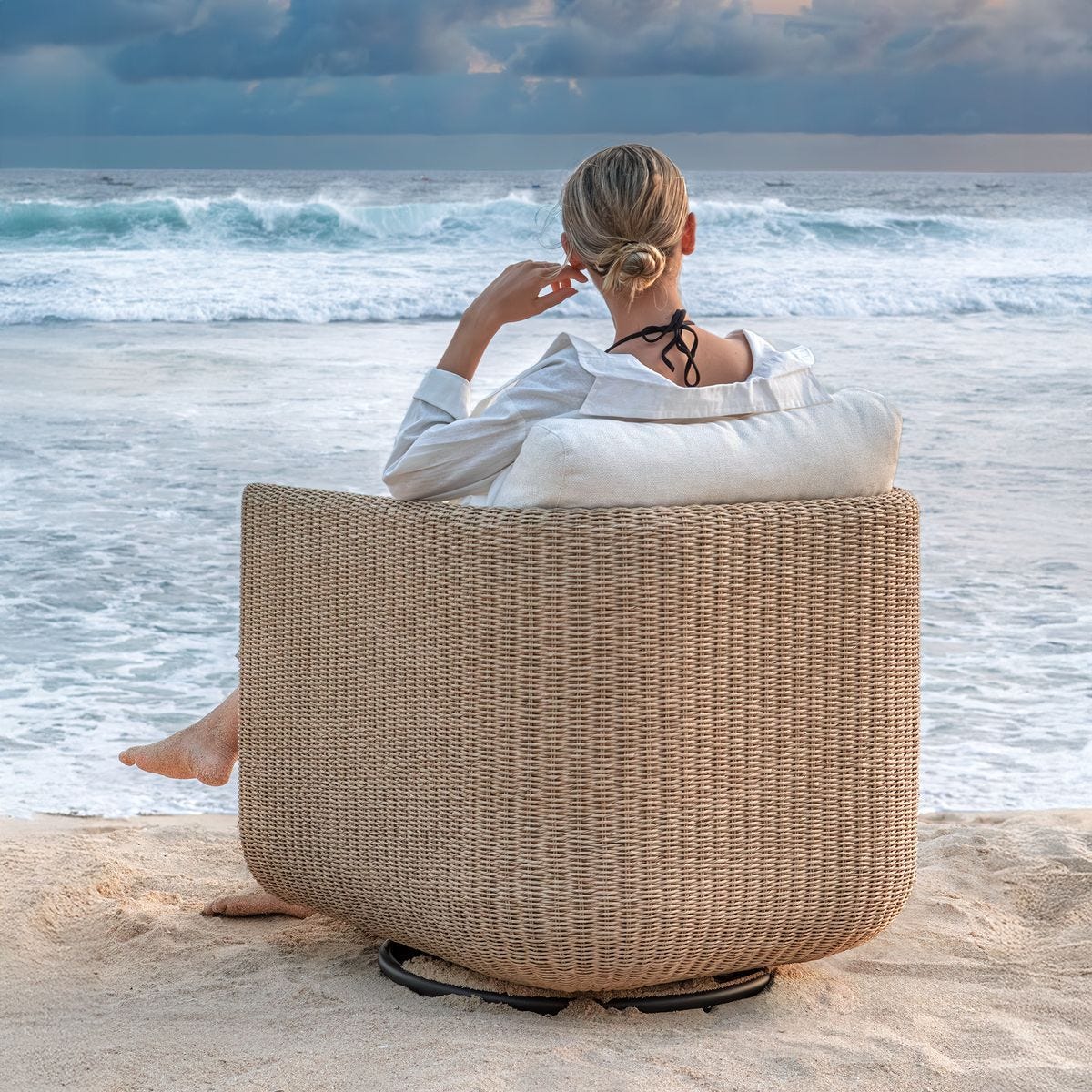 Santorini Outdoor Swivel Lounge Chair - stylish lounge chairs for any room | Image 13 | InSTYLE Home & Rugs