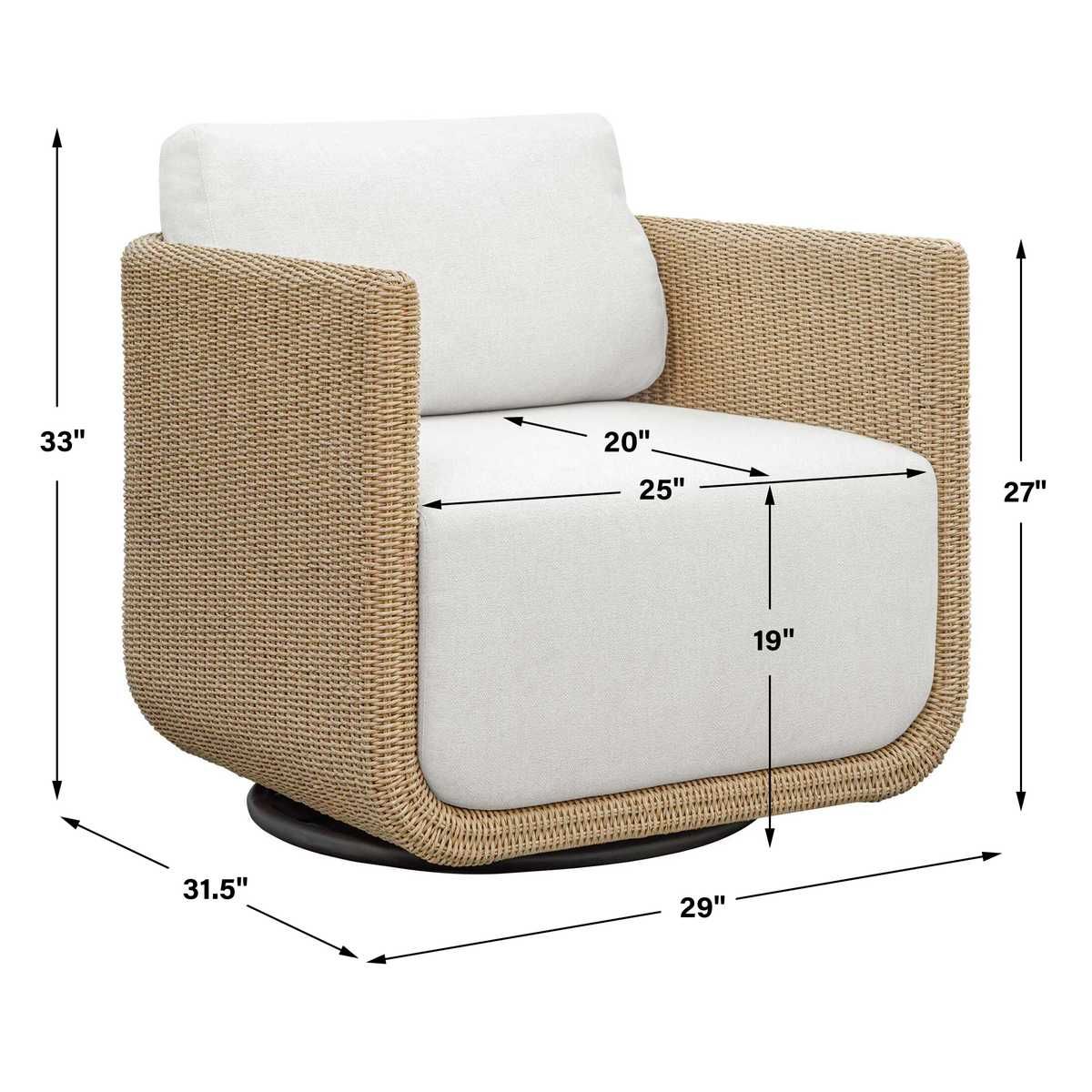 Santorini Outdoor Swivel Lounge Chair - stylish lounge chairs for any room | Image 14 | InSTYLE Home & Rugs