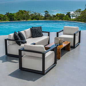 Remsen Outdoor 3 Seater Sofa, Java Black/Oyster - luxury sofa for any space | Image 5 | InSTYLE Home & Rugs