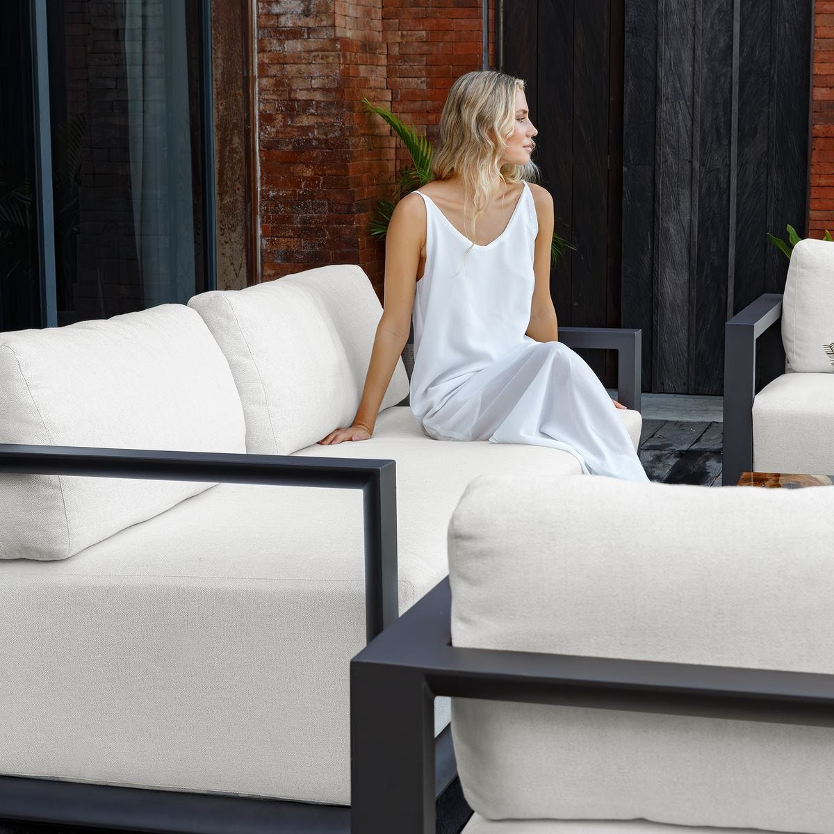Remsen Outdoor 3 Seater Sofa, Java Black/Oyster - luxury sofa for any space | Image 10 | InSTYLE Home & Rugs
