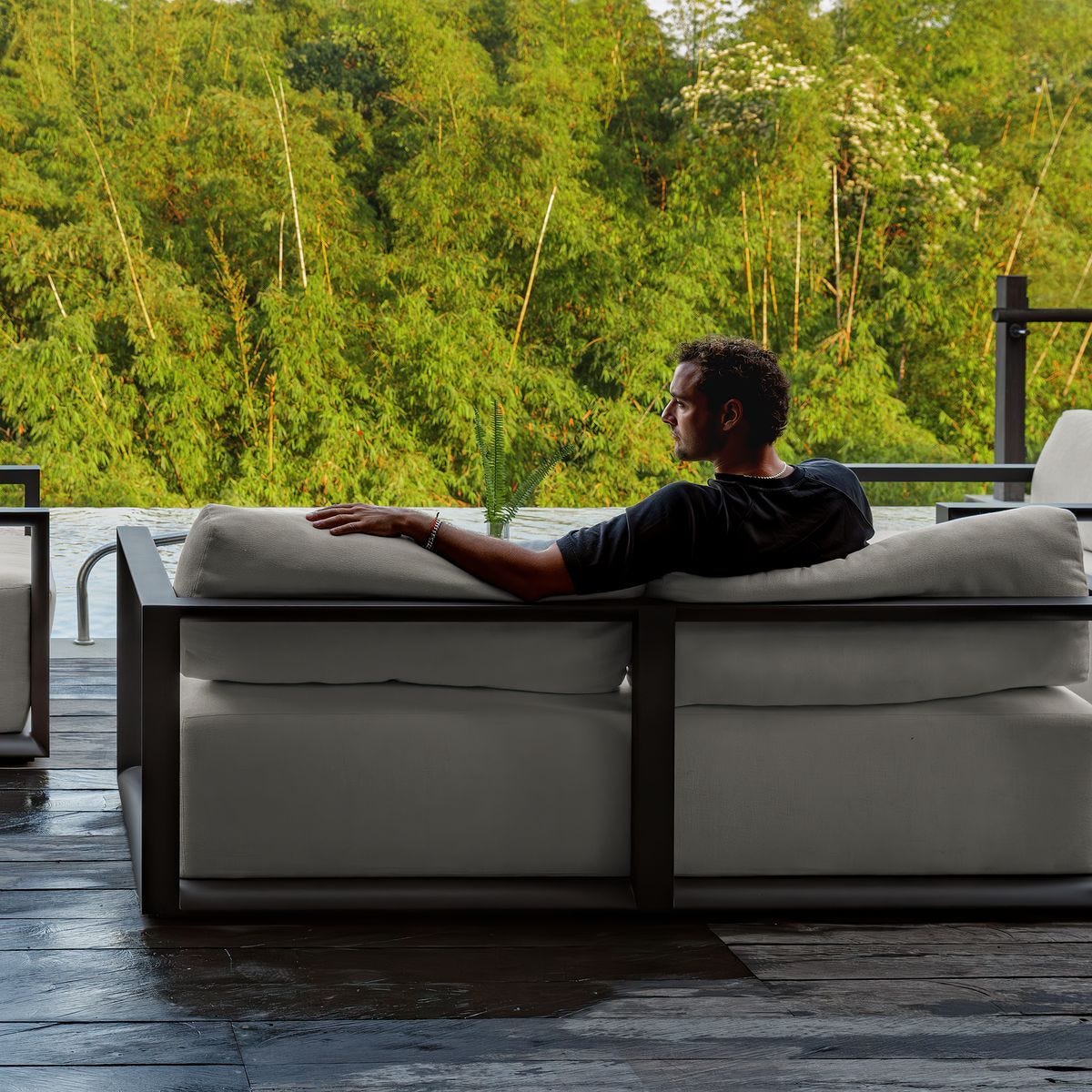 Remsen Outdoor 3 Seater Sofa, Java Black/Oyster - luxury sofa for any space | Image 12 | InSTYLE Home & Rugs