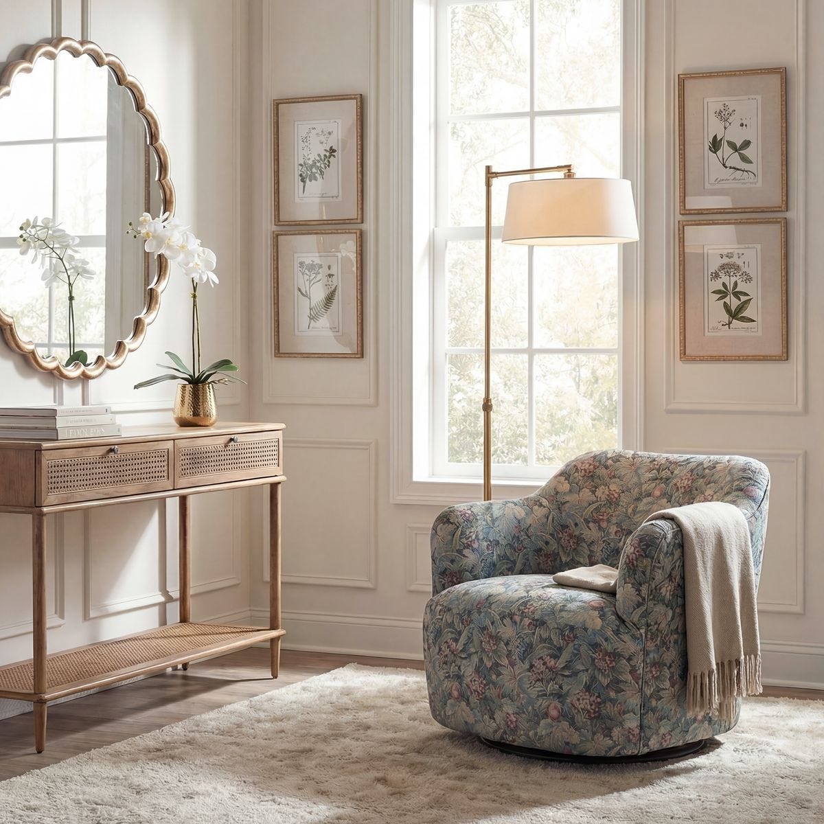 Ansel Swivel Chair - durable construction for long-lasting use | Image 1 | InSTYLE Home & Rugs