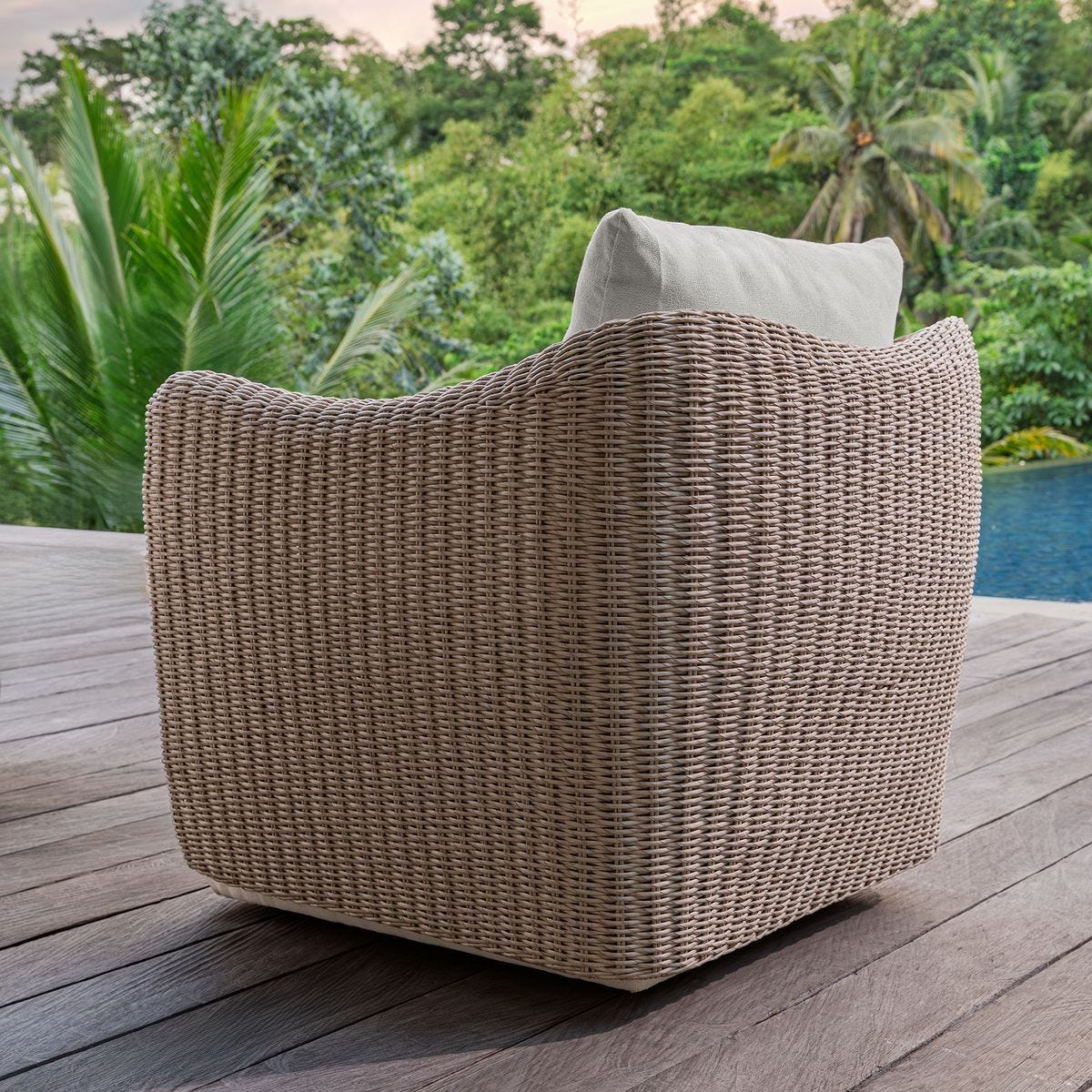 Sunset Outdoor Swivel Lounge Chair - perfect for casual unwinding | Image 10 | InSTYLE Home & Rugs