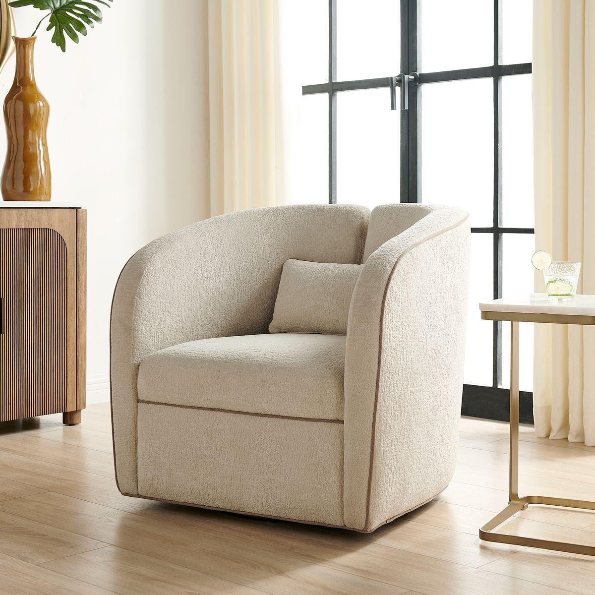 Vega Swivel Chair - comfortable seating for dining and office spaces | Image 1 | InSTYLE Home & Rugs