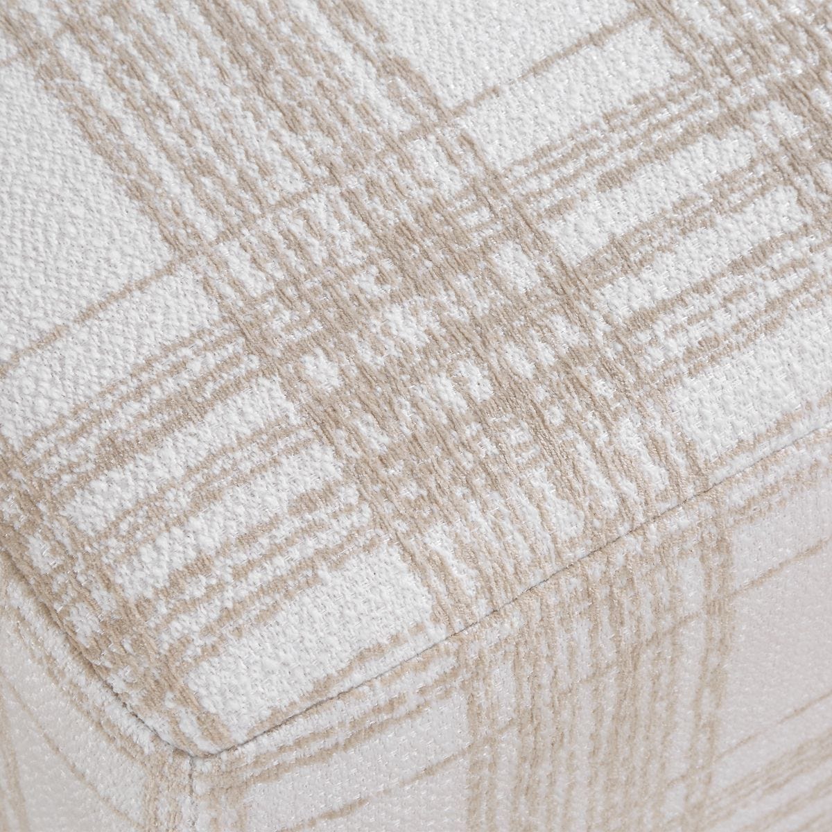 Joie Ottoman, Porcelain Plaid - comfortable ottoman for any room | Image 5 | InSTYLE Home & Rugs