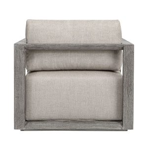Remsen Outdoor Lounge Chair, Weathered Gray/Dove - stylish lounge chairs for any room | Image 4 | InSTYLE Home & Rugs
