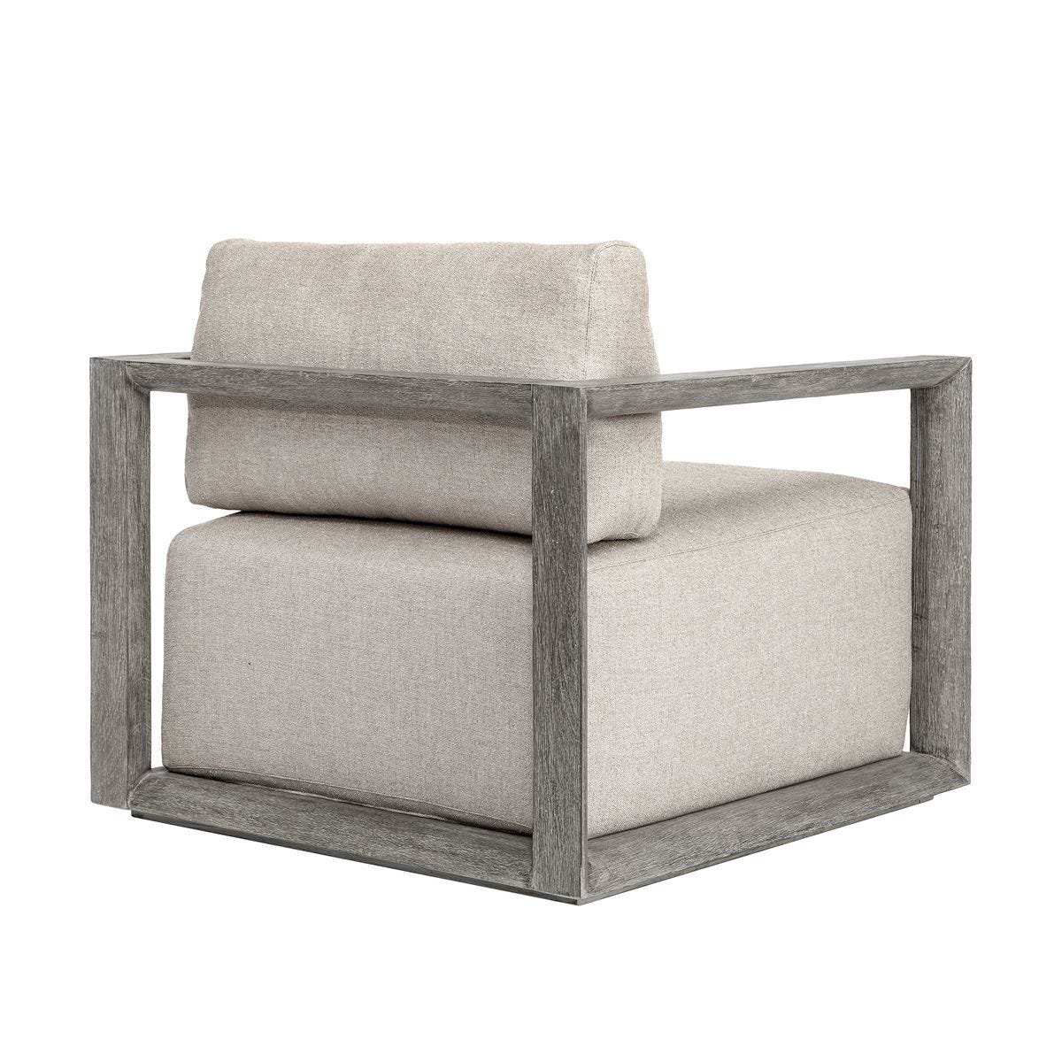 Remsen Outdoor Lounge Chair, Weathered Gray/Dove - stylish lounge chairs for any room | Image 5 | InSTYLE Home & Rugs