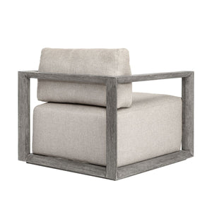 Remsen Outdoor Lounge Chair, Weathered Gray/Dove - stylish lounge chairs for any room | Image 5 | InSTYLE Home & Rugs