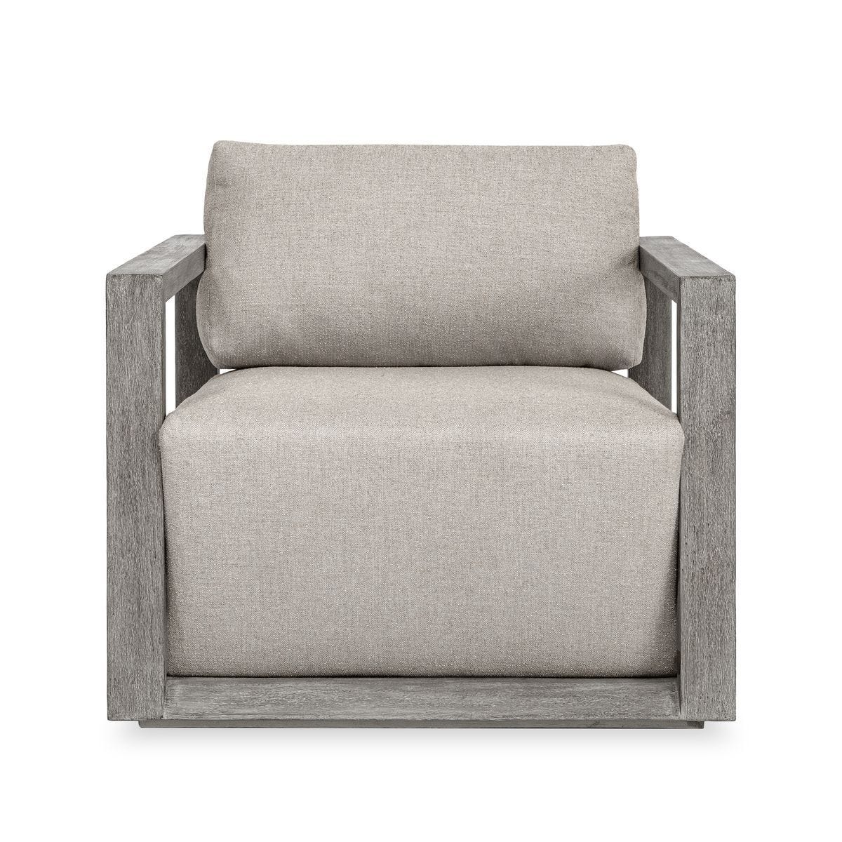 Remsen Outdoor Lounge Chair, Weathered Gray/Dove - stylish lounge chairs for any room | Image 1 | InSTYLE Home & Rugs