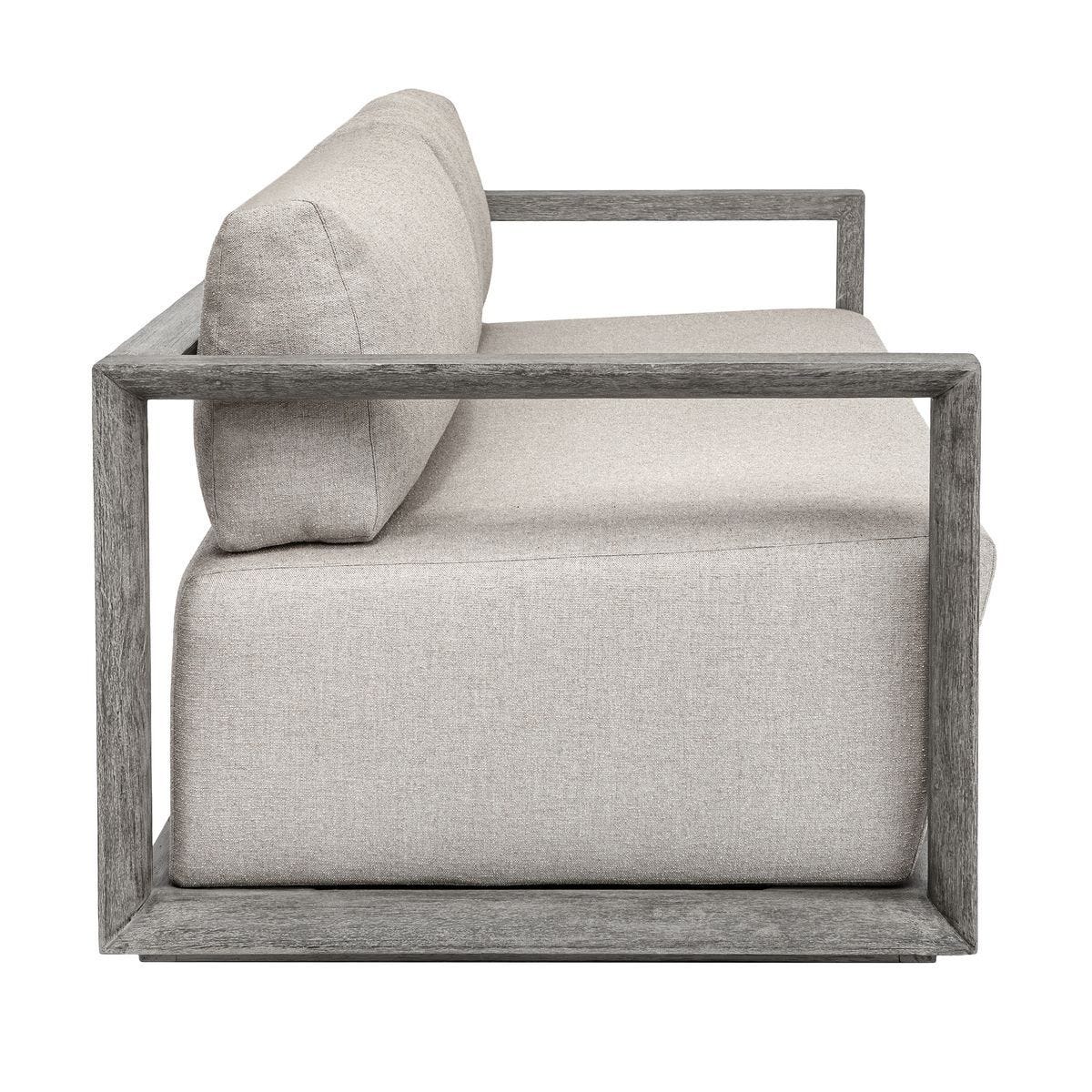 Remsen Outdoor 3 Seater Sofa, Weathered Gray/Dove - comfortable sofa for modern living | Image 3 | InSTYLE Home & Rugs