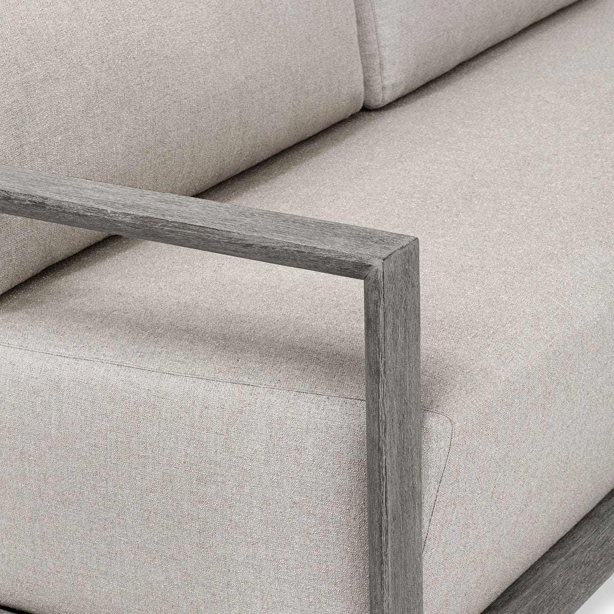 Remsen Outdoor 3 Seater Sofa, Weathered Gray/Dove - comfortable sofa for modern living | Image 6 | InSTYLE Home & Rugs