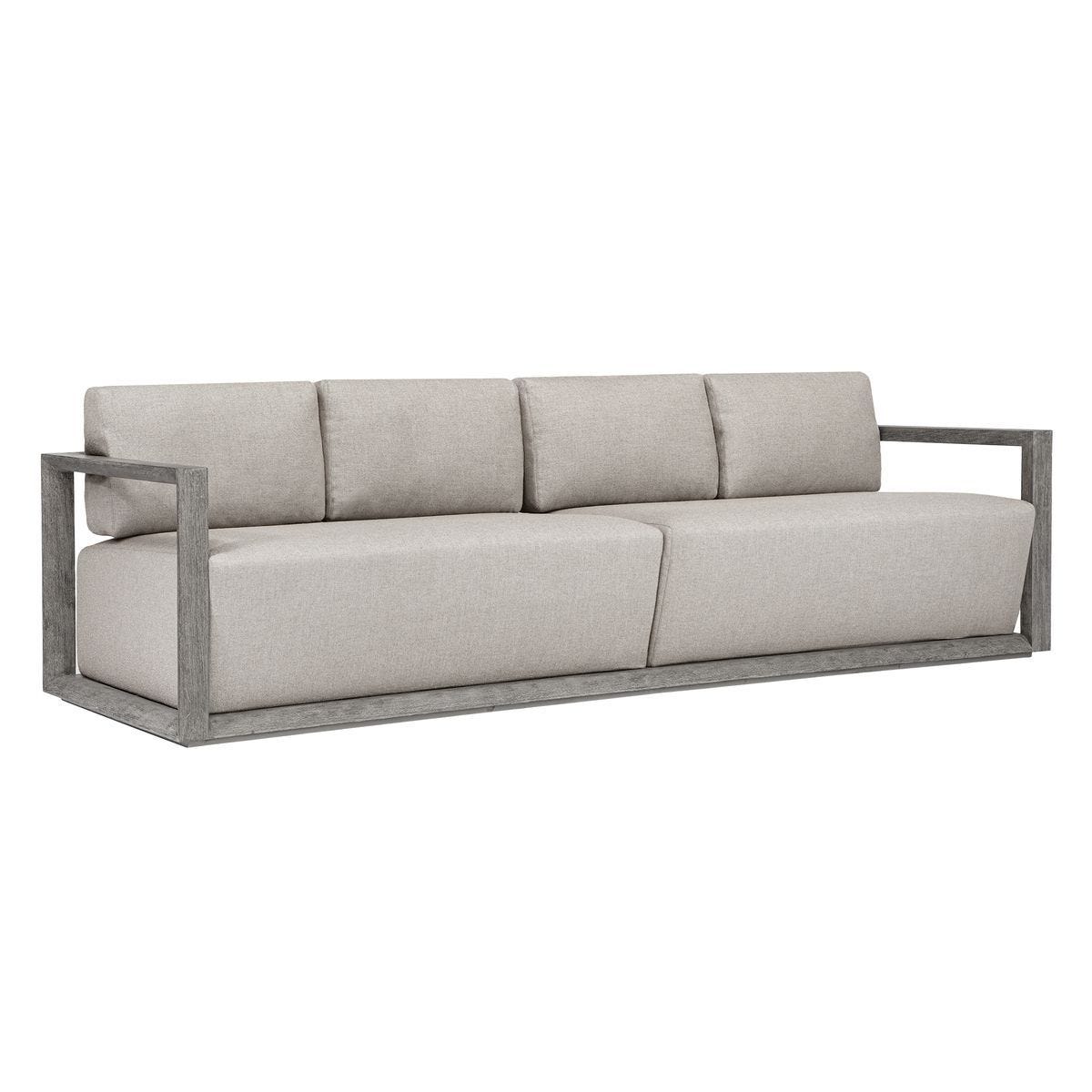 Remsen 4 Seater Outdoor Sofa, Weathered Gray/Dove - comfortable sofa for modern living | Image 2 | InSTYLE Home & Rugs