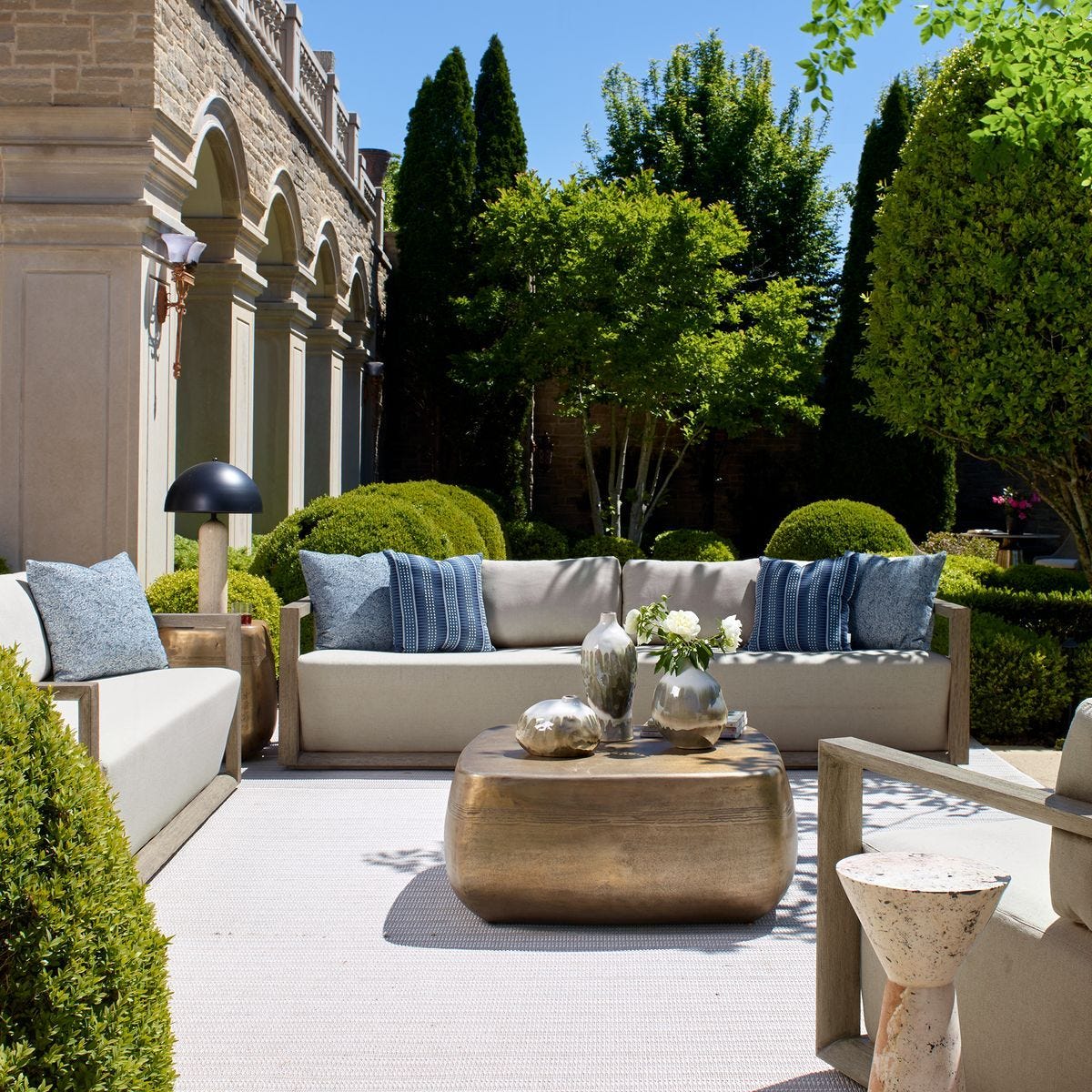 Remsen 4 Seater Outdoor Sofa, Weathered Gray/Dove - comfortable sofa for modern living | Image 9 | InSTYLE Home & Rugs
