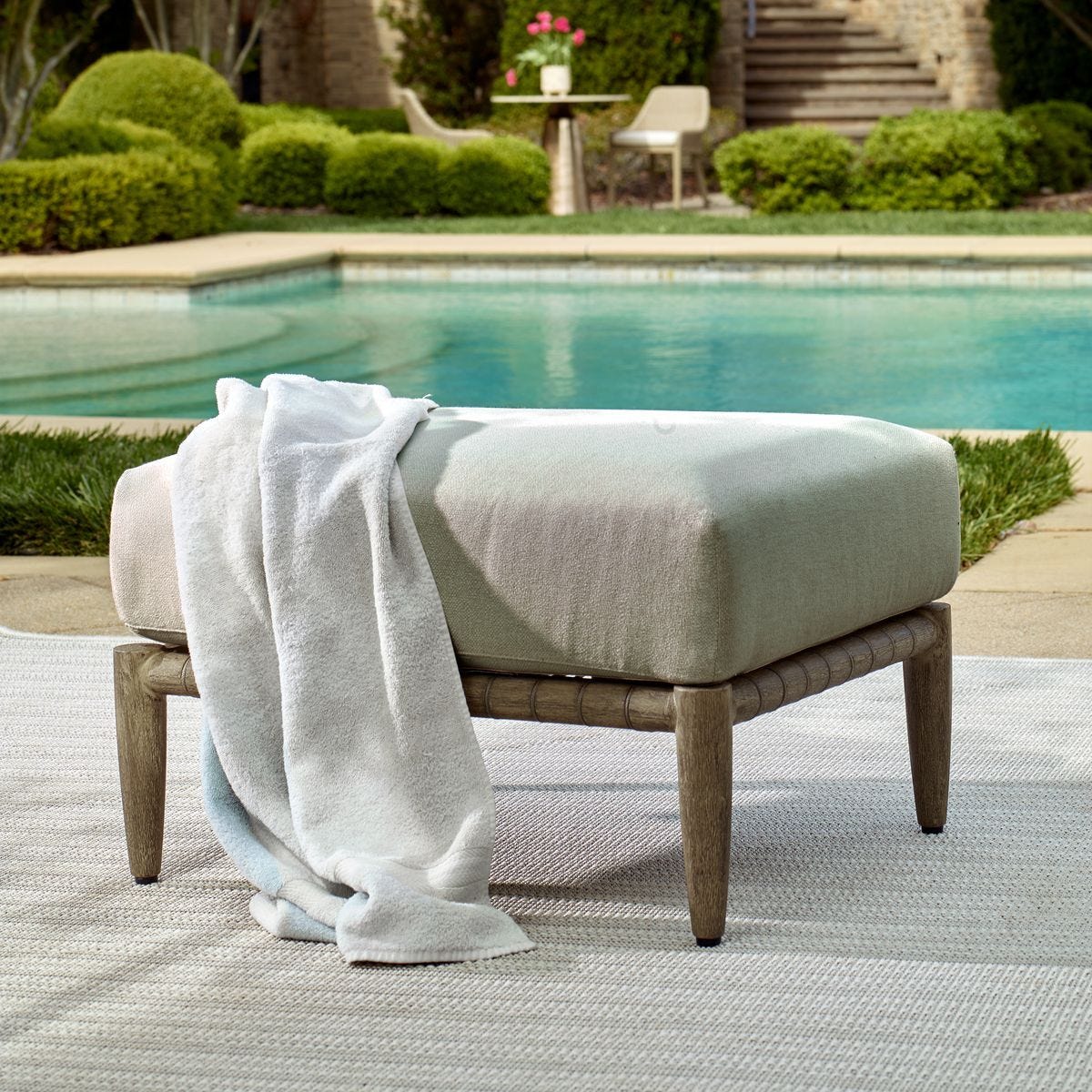 Borneo Outdoor Ottoman, Dove - comfortable ottoman for any room | Image 7 | InSTYLE Home & Rugs