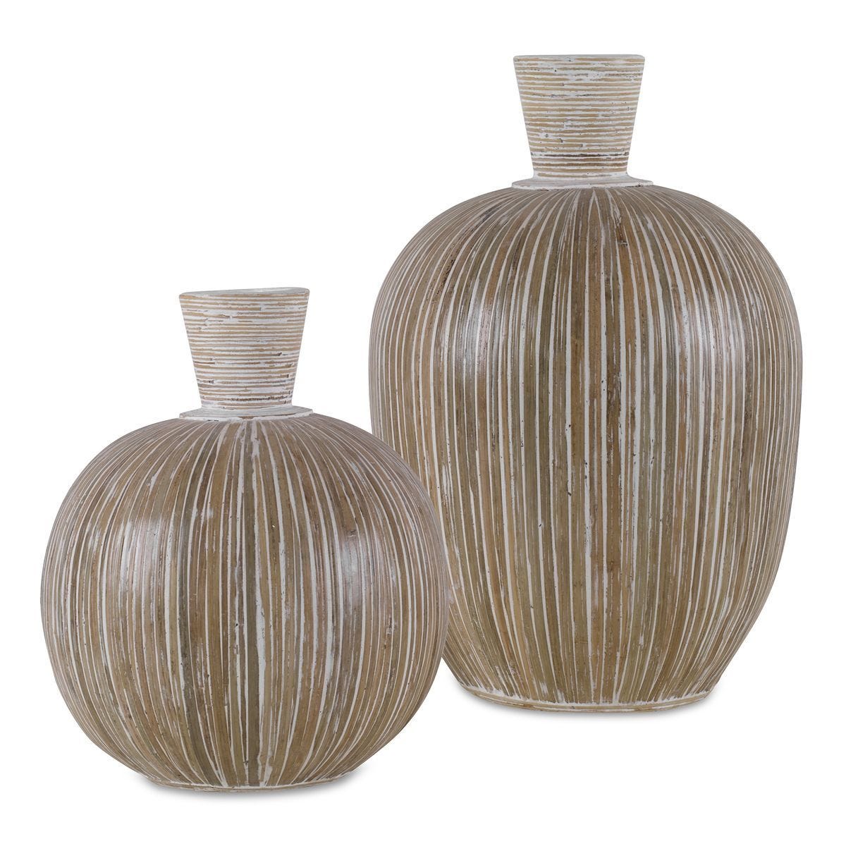 Islander Vases, White, S/2 - modern accessories for a personalized living space | Image 1 | InSTYLE Home & Rugs