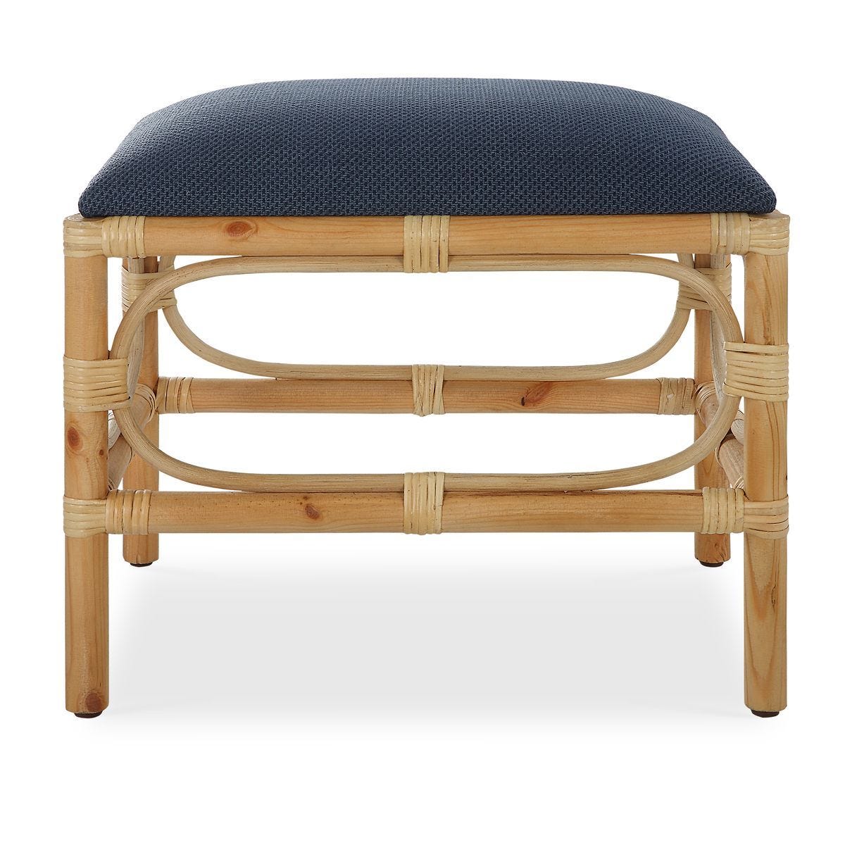 Laguna Small Bench, Navy - durable bench with modern style | Image 1 | InSTYLE Home & Rugs