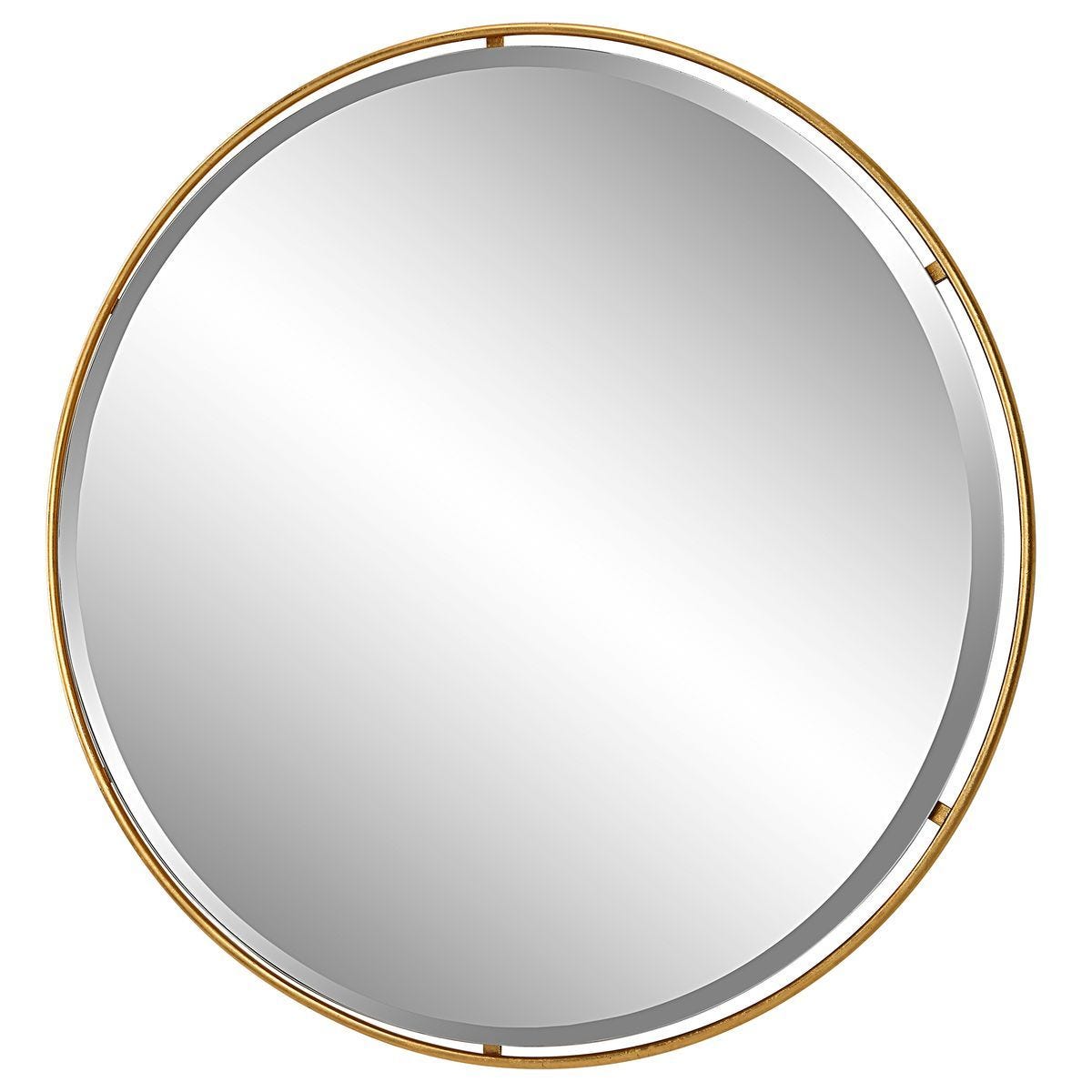 Canillo Round Mirror, Gold - elegant and functional accent pieces for any room | Image 3 | InSTYLE Home & Rugs