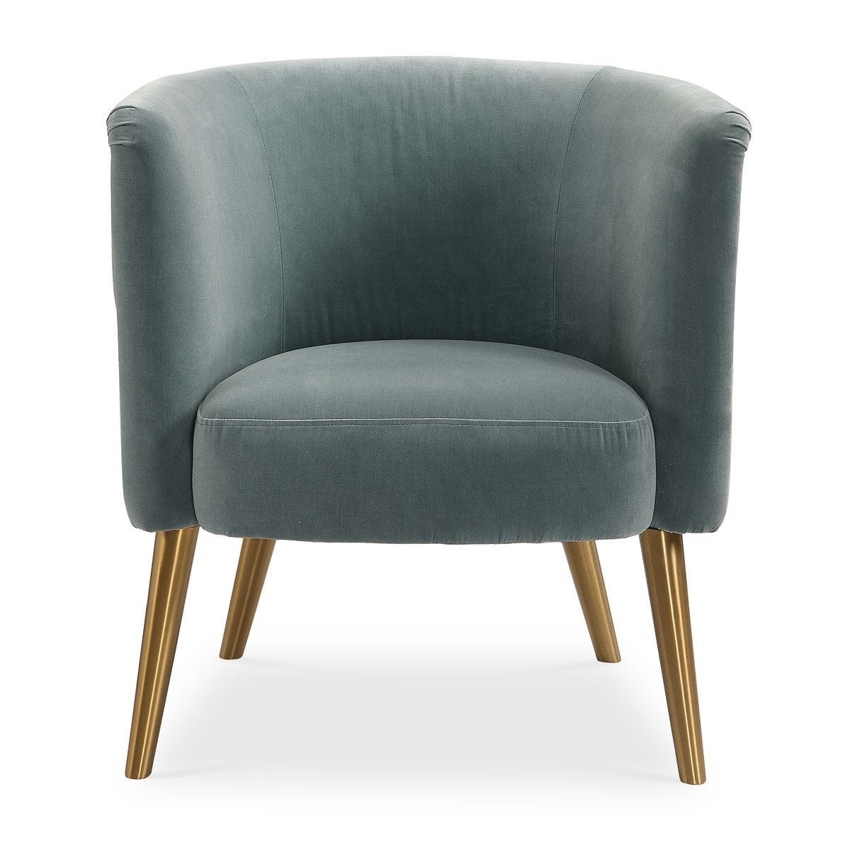 Haider Accent Chair, Slate Blue - compact accent chair for adding personality to any room | Image 1 | InSTYLE Home & Rugs