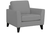 Draper Genuine Leather Armchair — Cozy armchair for reading and relaxation in Toronto | Light Gray