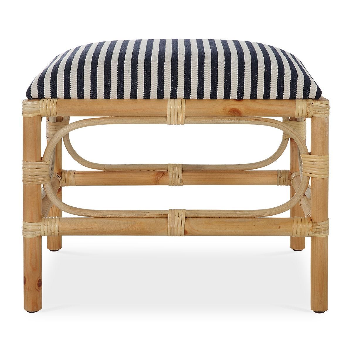 Laguna Small Bench, Striped - stylish bench for any space | Image 1 | InSTYLE Home & Rugs