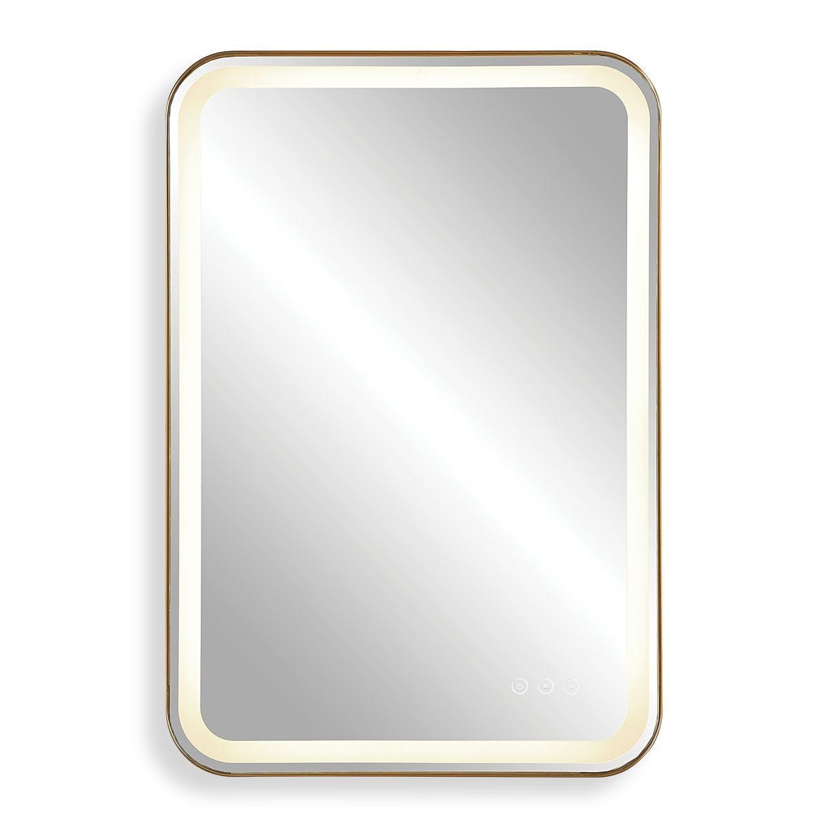 Crofton Lighted Vanity Mirror, Brass - available in various shapes, sizes, and frame styles | Image 1 | InSTYLE Home & Rugs