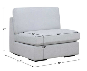 Refuge Sofa, Armless, Cloud Blue - stylish seating for your home | Image 7 | InSTYLE Home & Rugs