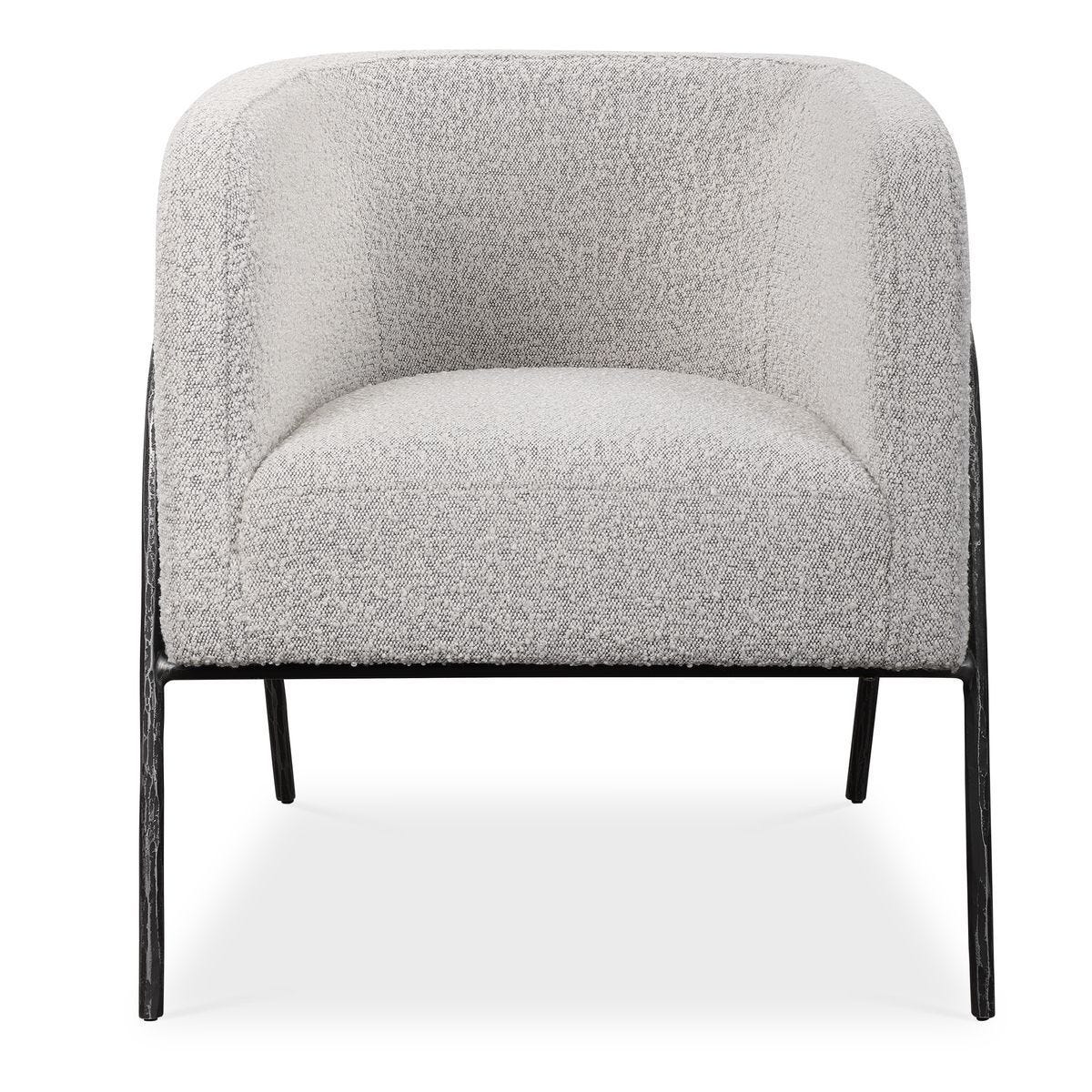 Jacobsen Accent Chair, Gray - modern accent chair with comfortable cushioning and sleek design | Image 1 | InSTYLE Home & Rugs
