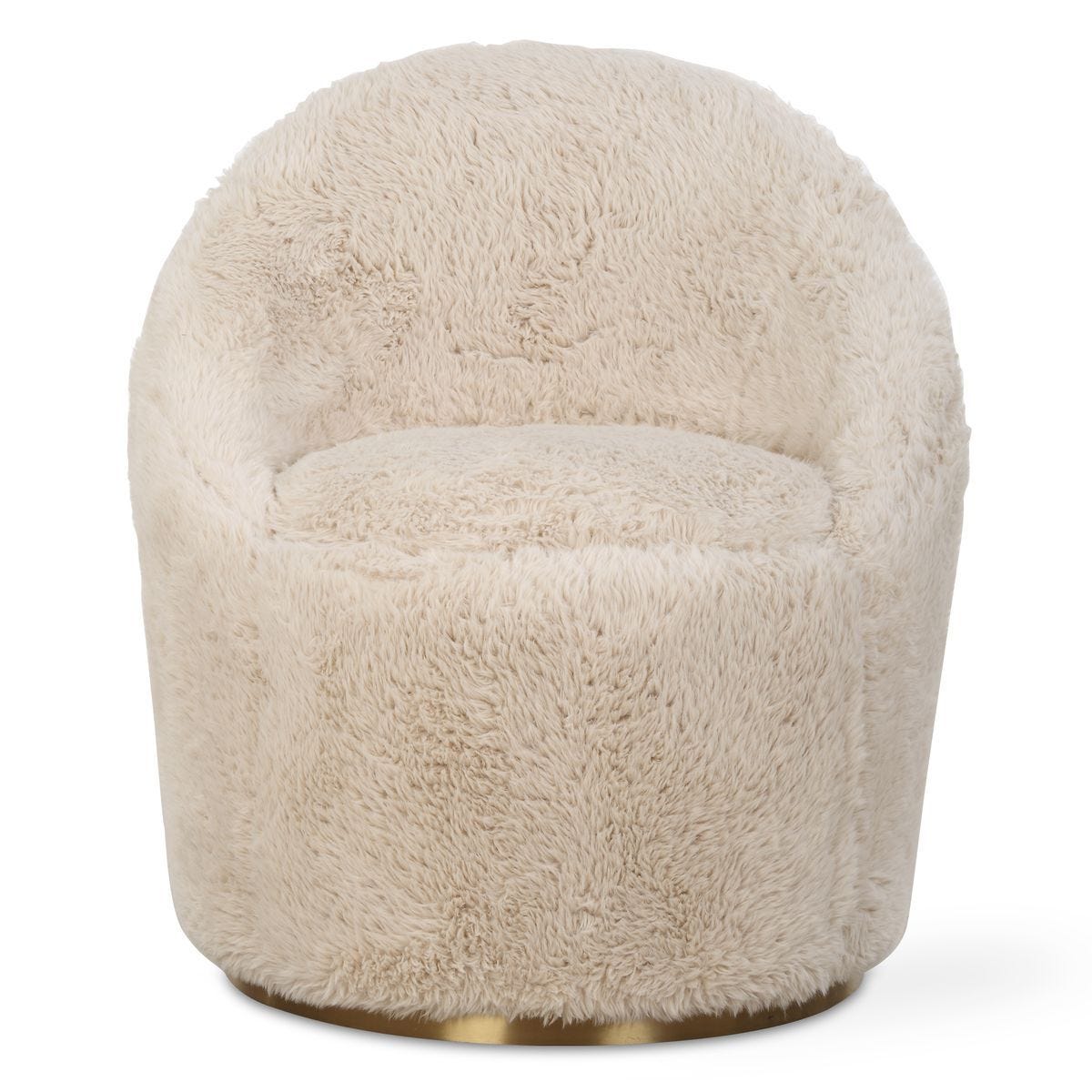 Crue Swivel Chair, Sheepskin - durable construction for long-lasting use | Image 1 | InSTYLE Home & Rugs