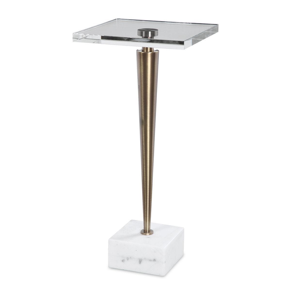 Campeiro Drink Table, Brass - contemporary end table for sofas | Image 1 | InSTYLE Home & Rugs