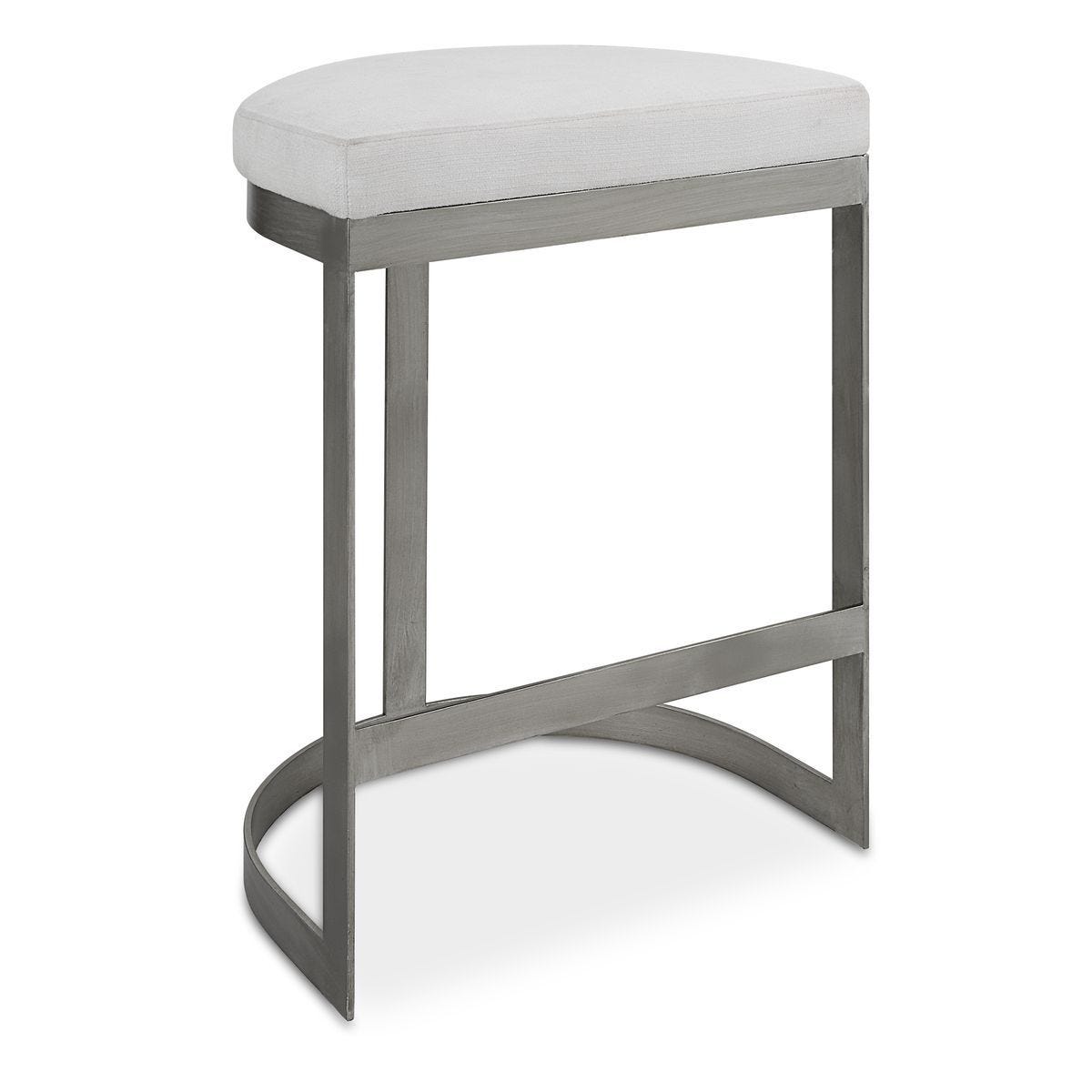 Ivanna Counter Stool, Silver - perfect for modern counters | Image 1 | InSTYLE Home & Rugs