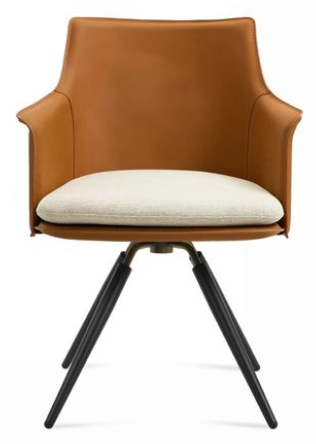 Briancon Carrot Swivel Armchair - modern accent armchair for stylish interiors | Image 1 | InSTYLE Home & Rugs