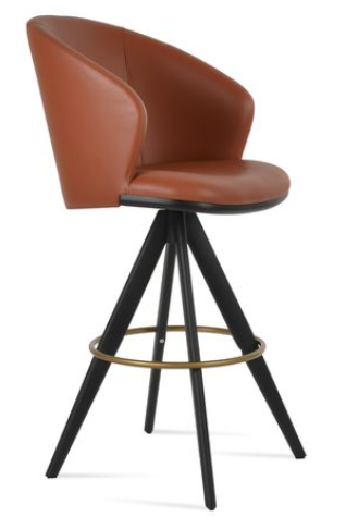 Athena Pyramid-mw- Swivel Stool Counter & Bar - perfect for small spaces | Image 2 | InSTYLE Home & Rugs