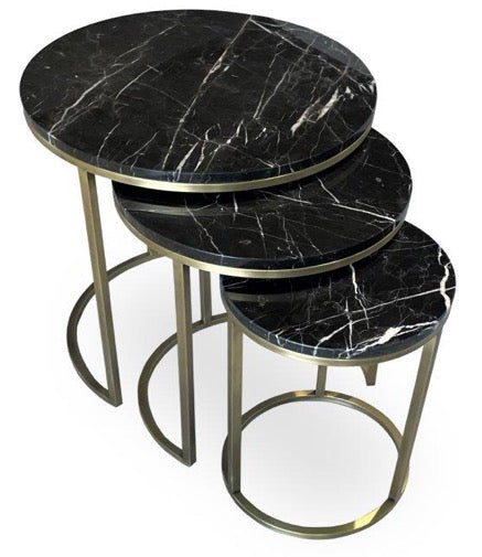 Alexy Marble Nesting End Table - accent tables for living rooms | Image 2 | InSTYLE Home & Rugs