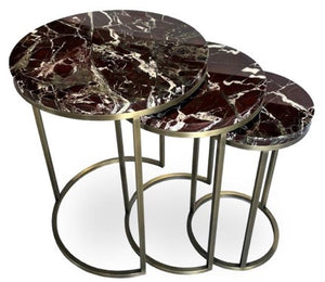 Alexy Marble Nesting End Table - accent tables for living rooms | Image 3 | InSTYLE Home & Rugs