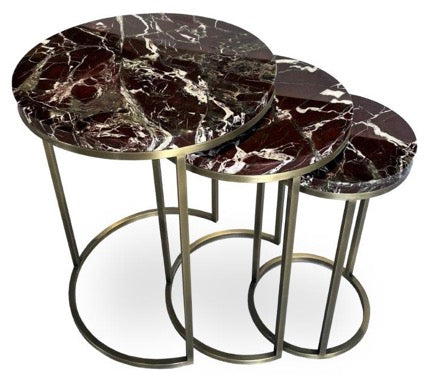 Alexy Marble Nesting End Table - accent tables for living rooms | Image 3 | InSTYLE Home & Rugs