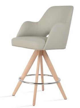 Marash Arm Pyramid-mw Stool - perfect for small spaces | Image 3 | InSTYLE Home & Rugs