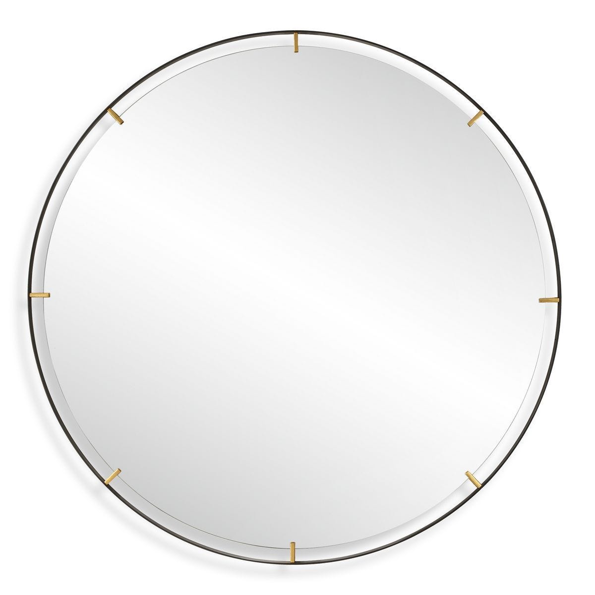 Grand Pendulum Round Mirror - perfect for enhancing light and creating a sense of space | Image 1 | InSTYLE Home & Rugs