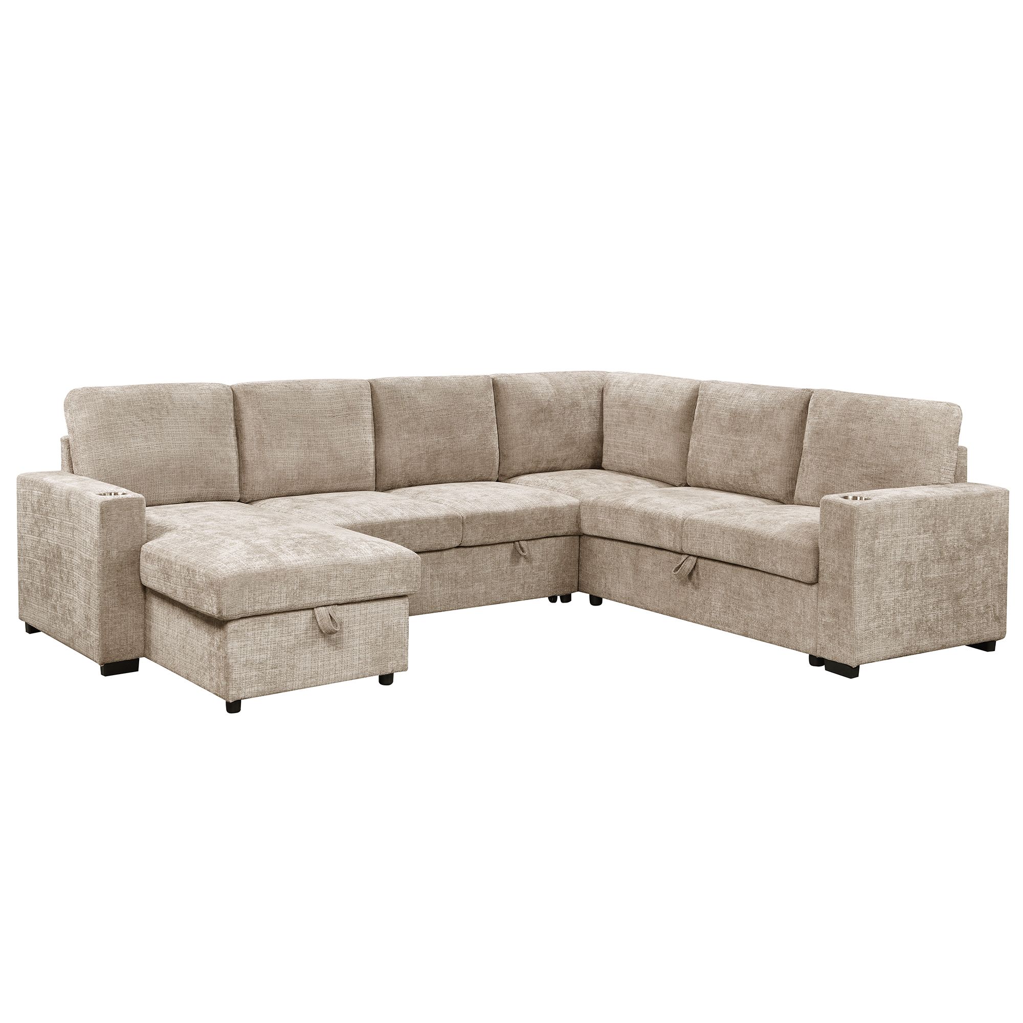 Lennox Right Sectional with Chaise & Bed & Storage - stylish bed for any bedroom | Image 1 | InSTYLE Home & Rugs