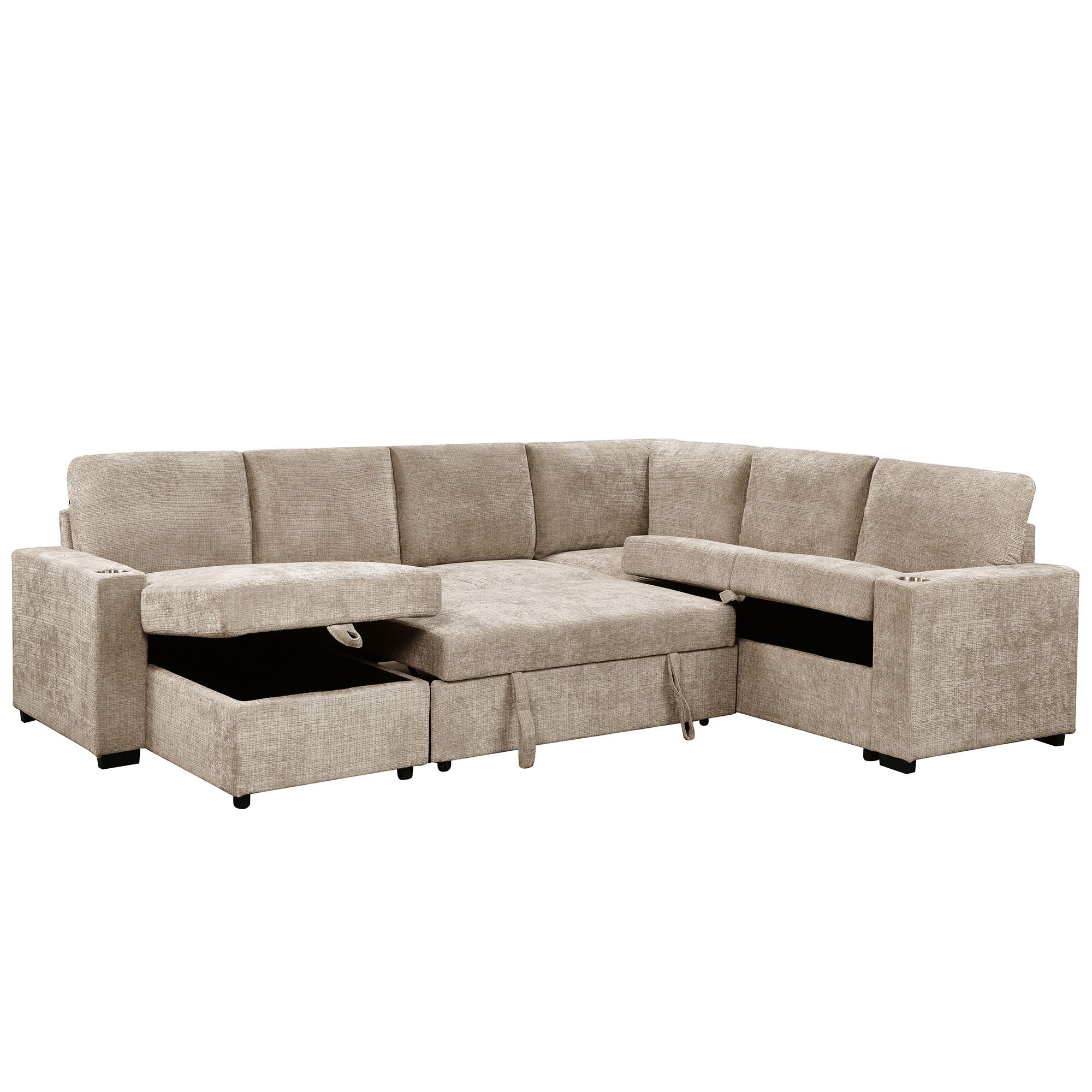 Lennox Right Sectional with Chaise & Bed & Storage - stylish bed for any bedroom | Image 4 | InSTYLE Home & Rugs