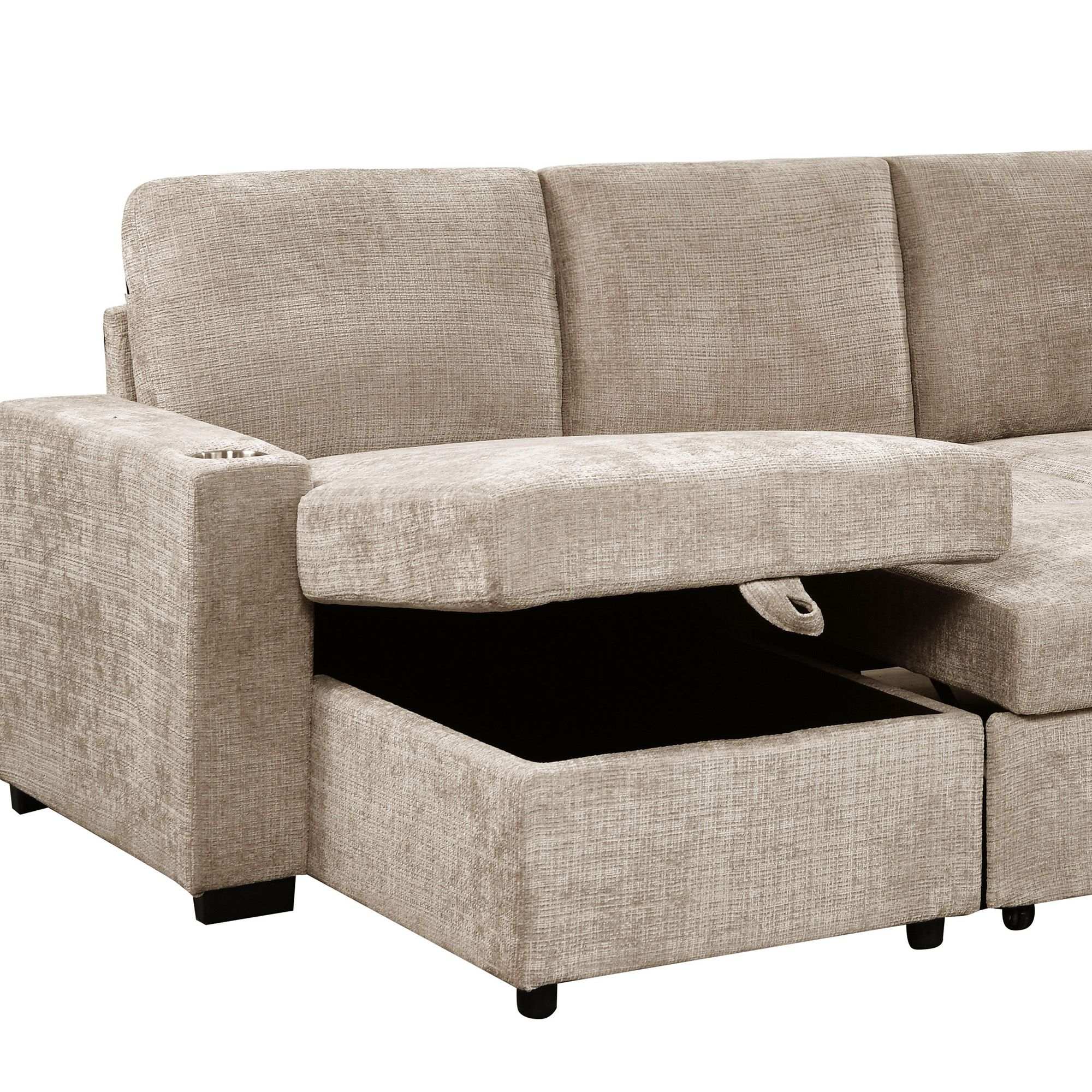 Lennox Right Sectional with Chaise & Bed & Storage - stylish bed for any bedroom | Image 6 | InSTYLE Home & Rugs