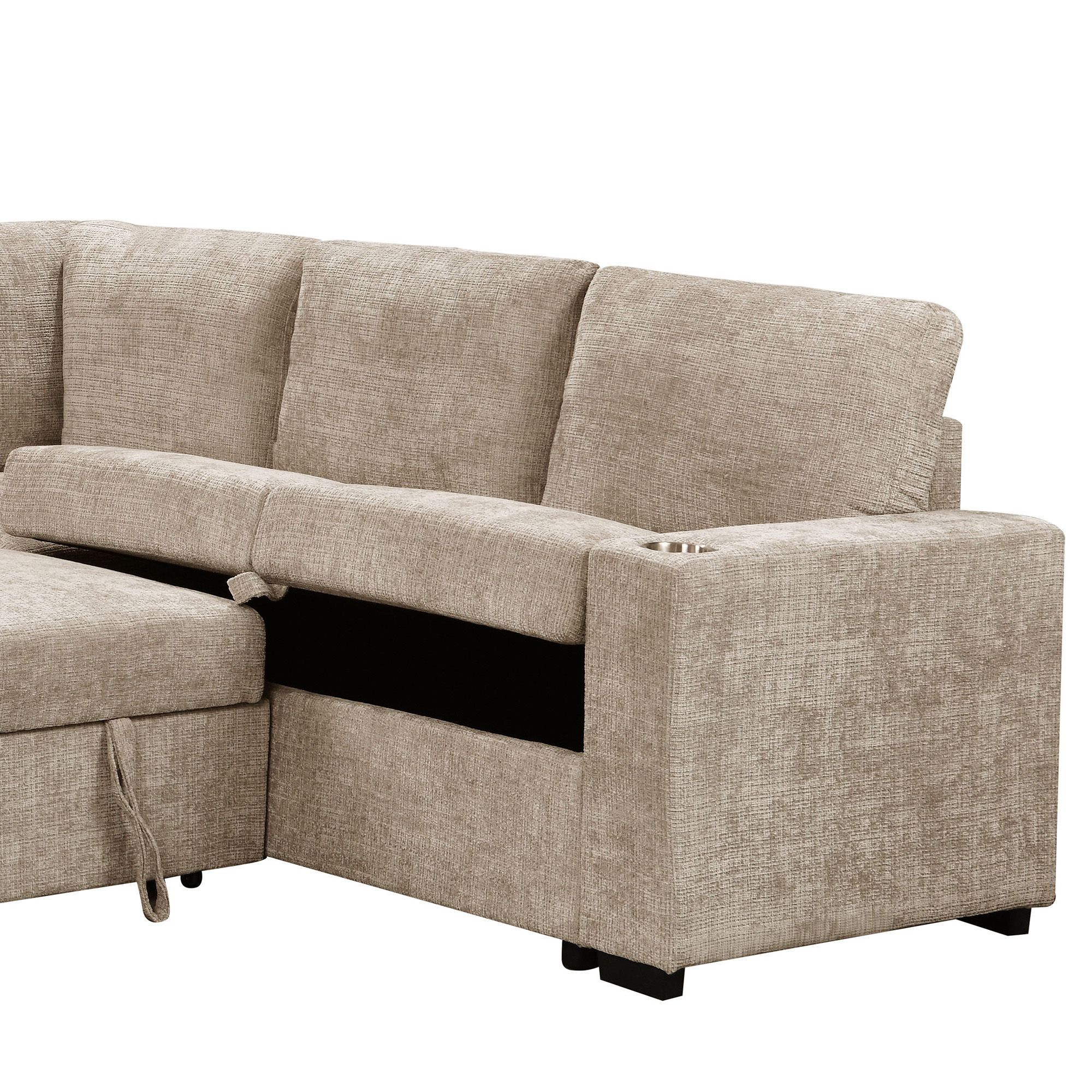 Lennox Right Sectional with Chaise & Bed & Storage - stylish bed for any bedroom | Image 7 | InSTYLE Home & Rugs