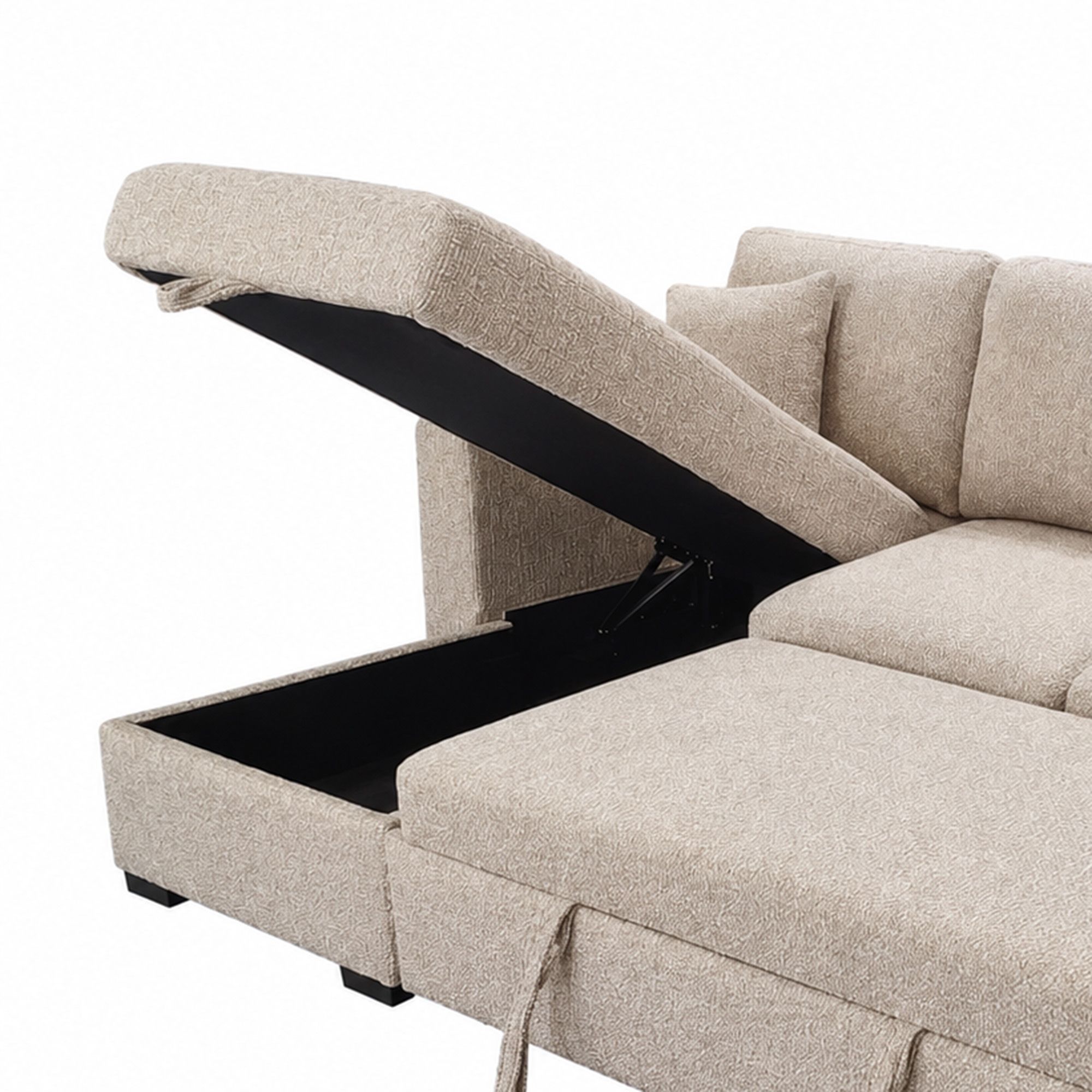 Gareth Sofa with Left Chaise & Bed & Storage - stylish seating for your home | Image 5 | InSTYLE Home & Rugs
