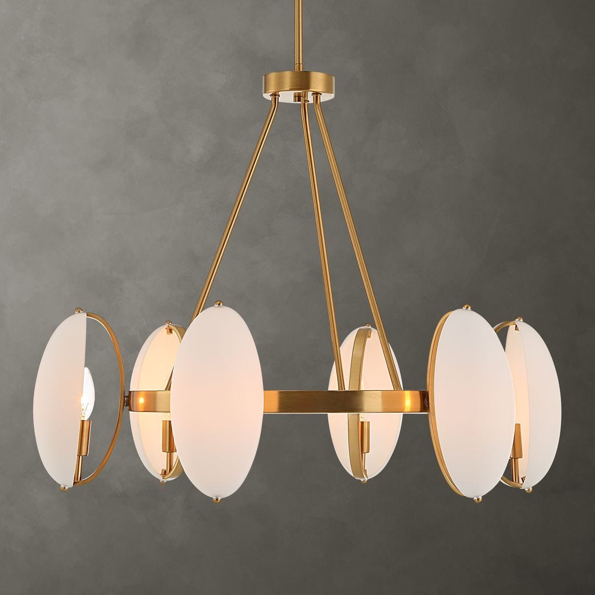 Oviform, 6 Lt Chandelier - luxurious chandeliers for homes | Image 1 | InSTYLE Home & Rugs
