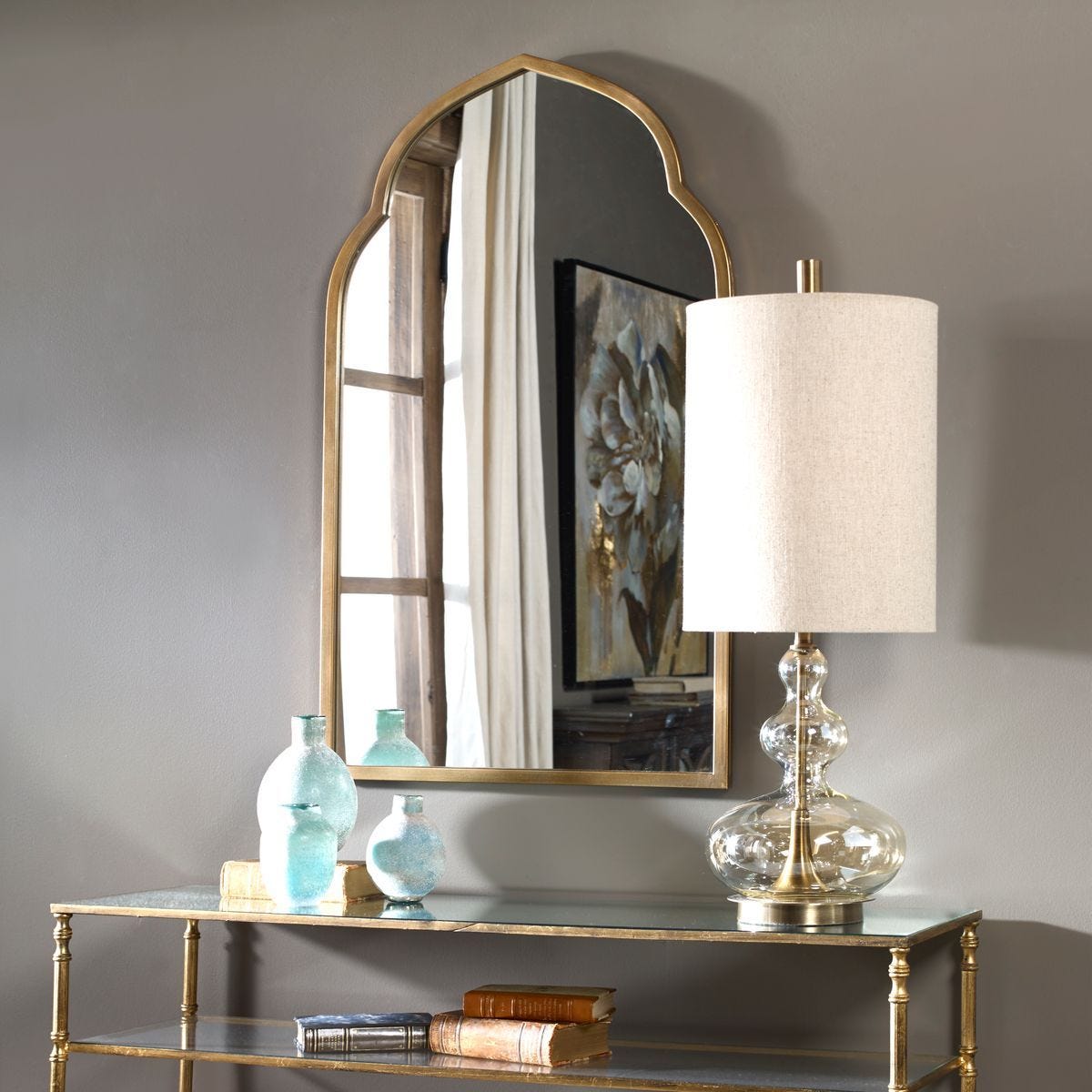 Kenitra Arch Mirror, Gold - available in various shapes, sizes, and frame styles | Image 4 | InSTYLE Home & Rugs