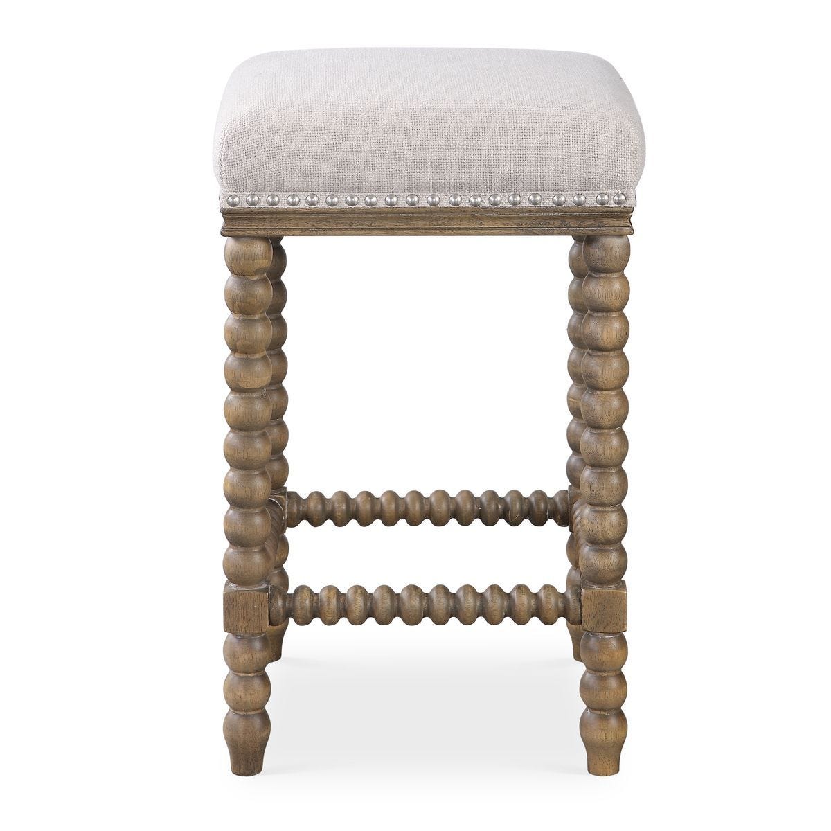 Pryce Counter Stool, Walnut - sleek stools for kitchen bars | Image 1 | InSTYLE Home & Rugs