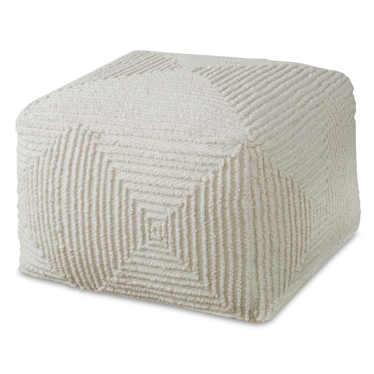 Sovanna Pouf - versatile pouf for extra seating or as a footrest | Image 1 | InSTYLE Home & Rugs
