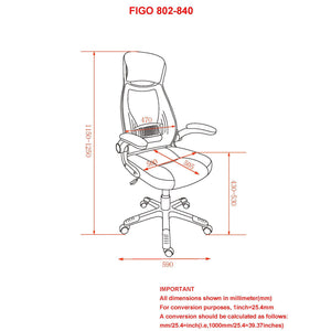 Figo Office Chair - comfortable office chairs for work | Image 8 | InSTYLE Home & Rugs